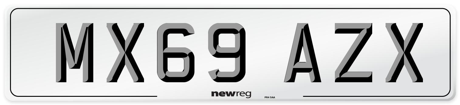 MX69 AZX Number Plate from New Reg